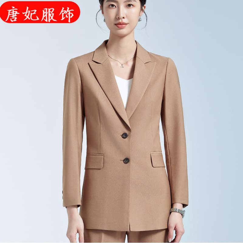 Women's Coffee Simple Suit Set Fashionable Commuter Trousers Spring Professional Business Formal Workwear