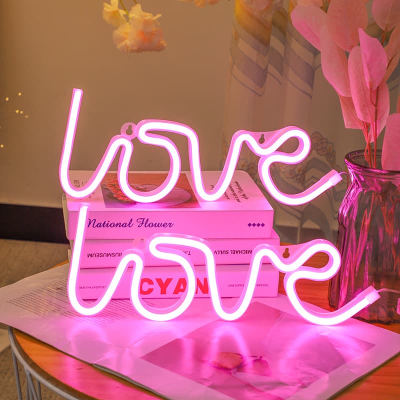Neon LED Creative Decorative Shape Light Party LOVE Light Night Light Valentine's Day Scene Atmosphere Decorative Light