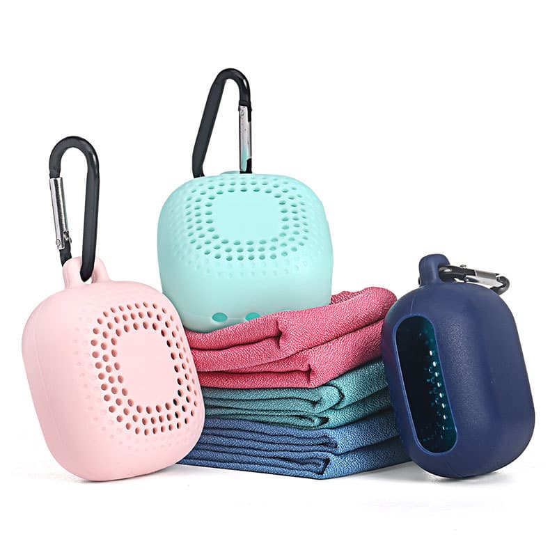 40*40 Silicone Sweat Towel Pack, Minimum 100 Pieces for Logo Printing, Portable Outdoor Sports Silicone Sweat Towel