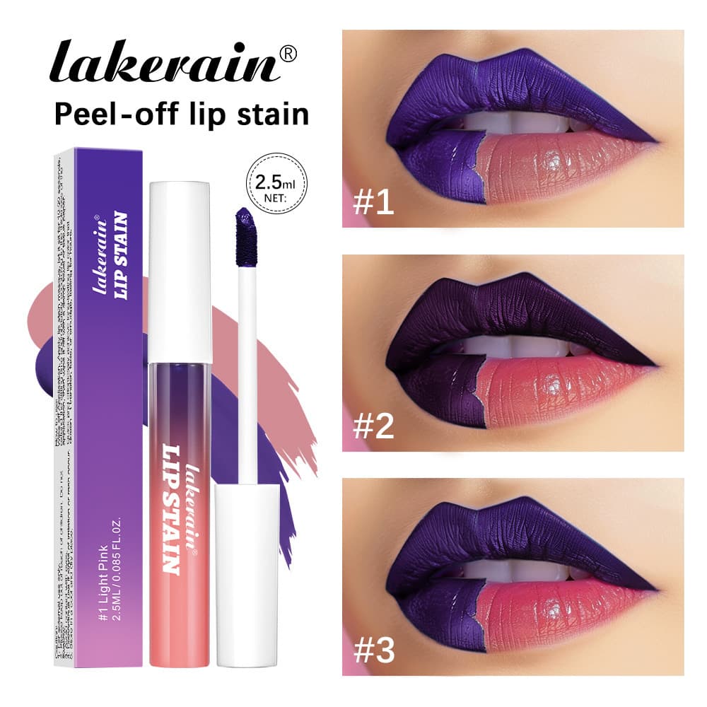 lakerain Peel-off Lip Gloss Lip Lacquer Matte Finish Easy Application Long-lasting Color Peel-off Lipstick Moisturizing Not Easily Fading