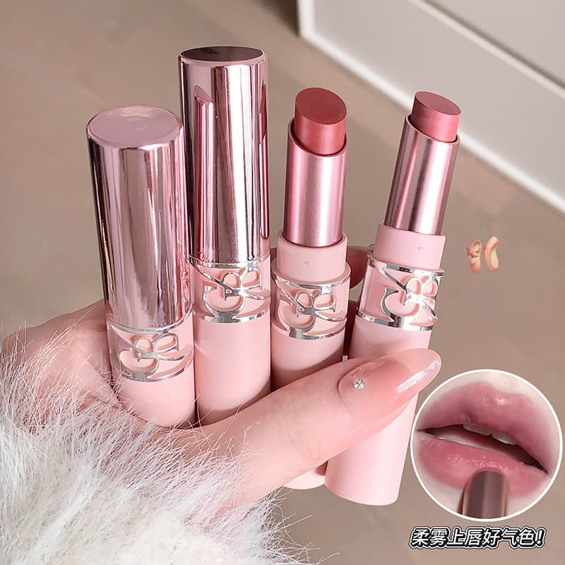 Bily Bear Pink Tube Matte Lipstick: Long-Lasting, Non-Fading, Atmosphere-Enhancing, Natural Fairness Student Lipstick