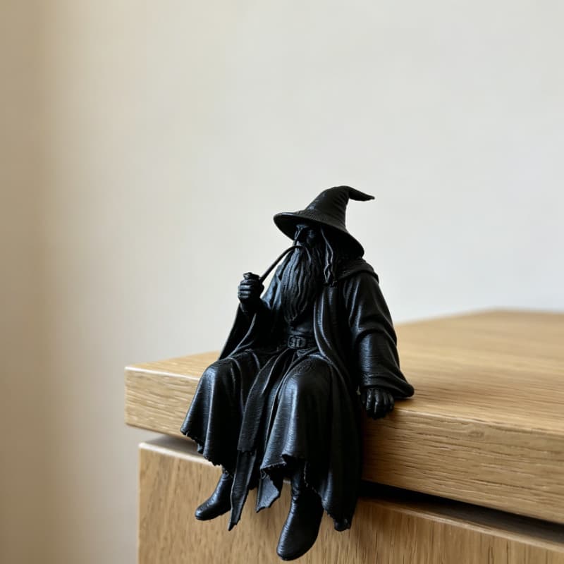 Cross-border new product wizard sitting posture ornaments creative home decoration shelves bookshelf computer monitor edge ornaments