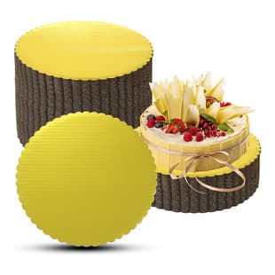 Amazon Hot Sale Gold Round Lace Corrugated Cake Base Disposable Cake Tray Base Pad Wholesale