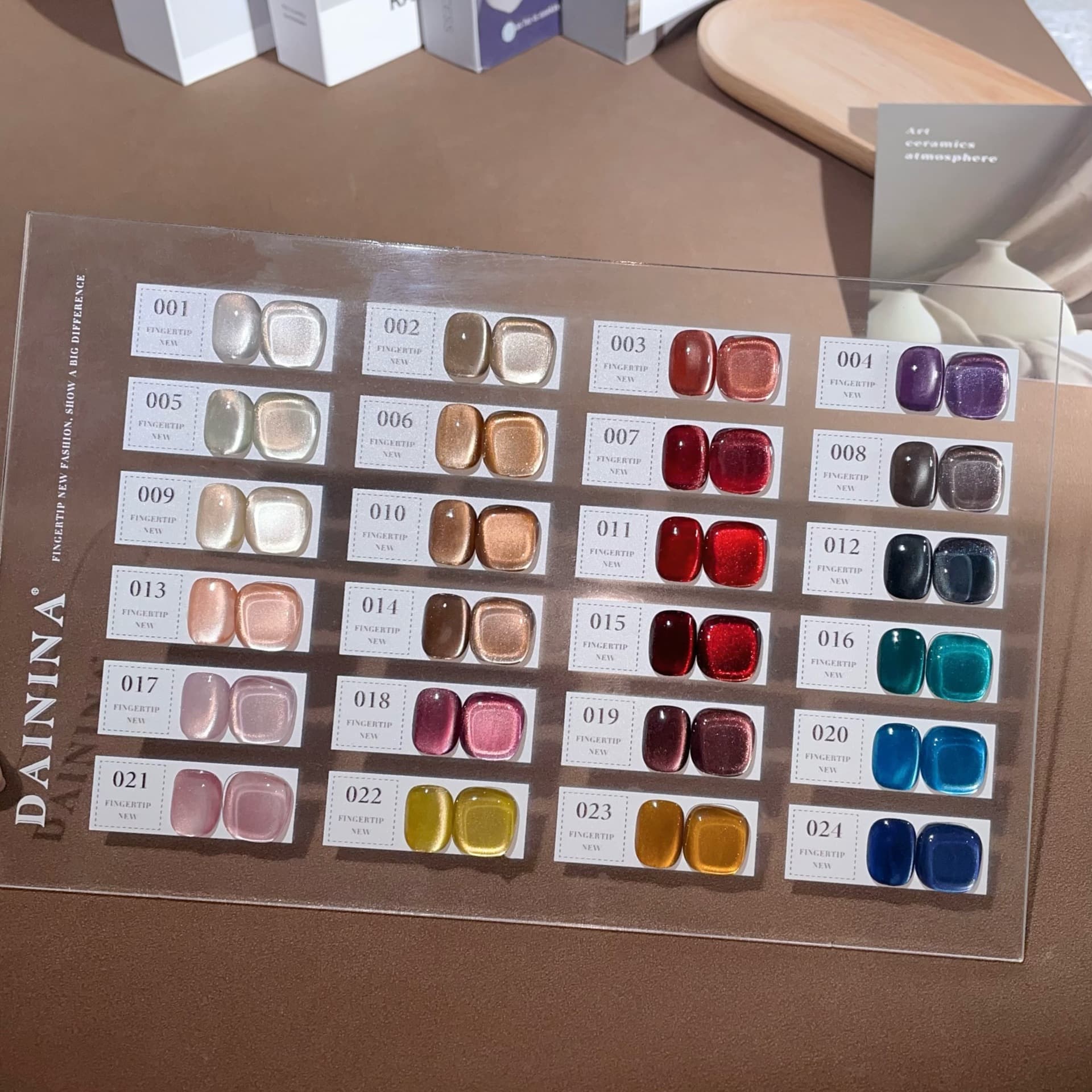 24 colors smoothie porcelain glass beads cat eye nail polish set 2026 ruby super bright white nail polish manicure