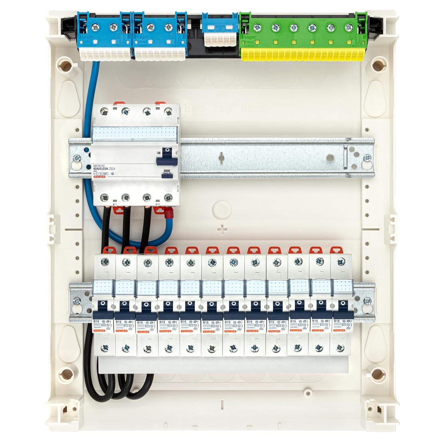 CusoTec Surface-Mounted Fuse Box READY FOR CONNECTION Distribution Board