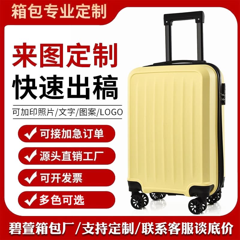 20-Inch Carry-On Suitcase, Stylish Spinner Wheel Password Travel Case, Portable Large-Capacity PP Trolley Case for Business Trips