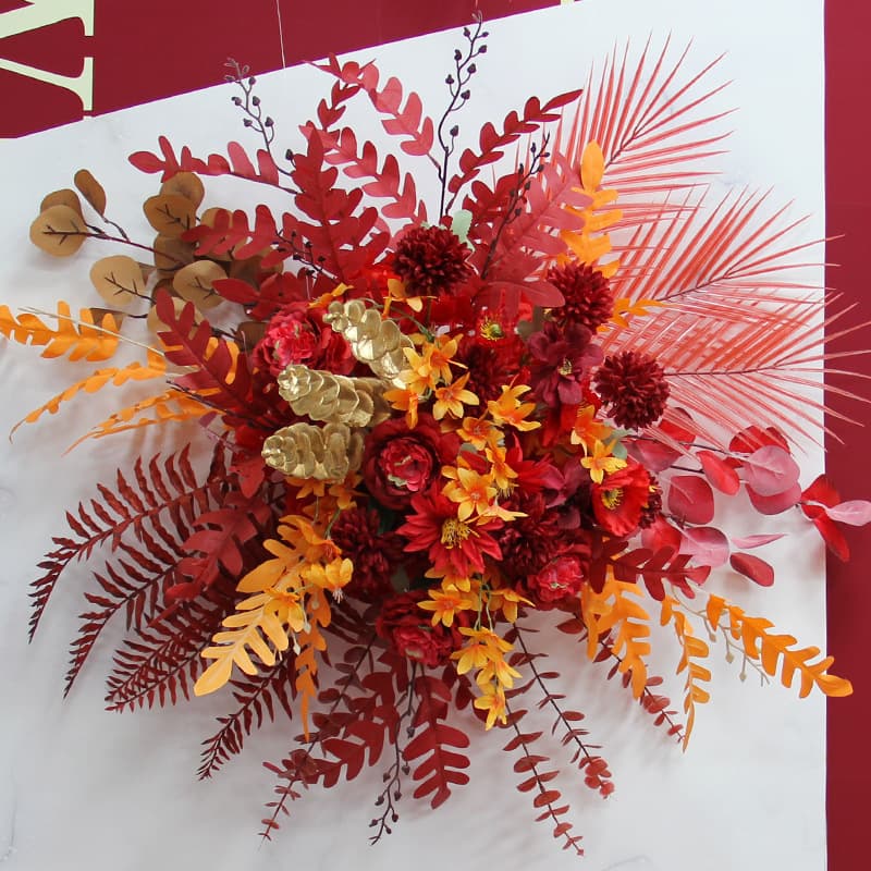 Wedding Artificial Eucalyptus Flower Dot Road Guide Hanging Flower Background KT Board Hanging Flower Wedding Welcome Area Decoration Flower