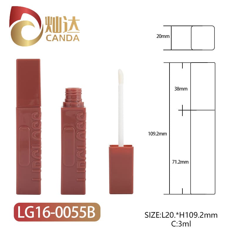 LG16-0055B injection molded transparent round tube lip glaze tube lip gloss tube empty tube makeup packaging material simple packaging material P hair