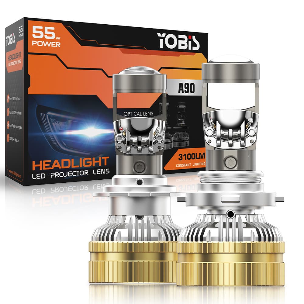 YOBIS cross-border A90 fisheye lens external driver 3570-H4H7 spotlight bead car LED headlight