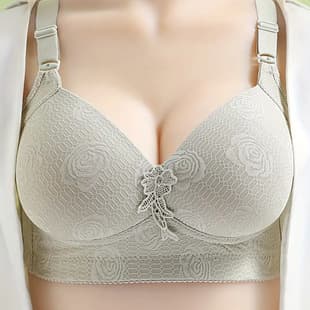 Factory Direct Plus Size Thin Cup Wire-free Breathable Non-magnetic Bra Mother Women Bra Plus Size Girl Bra