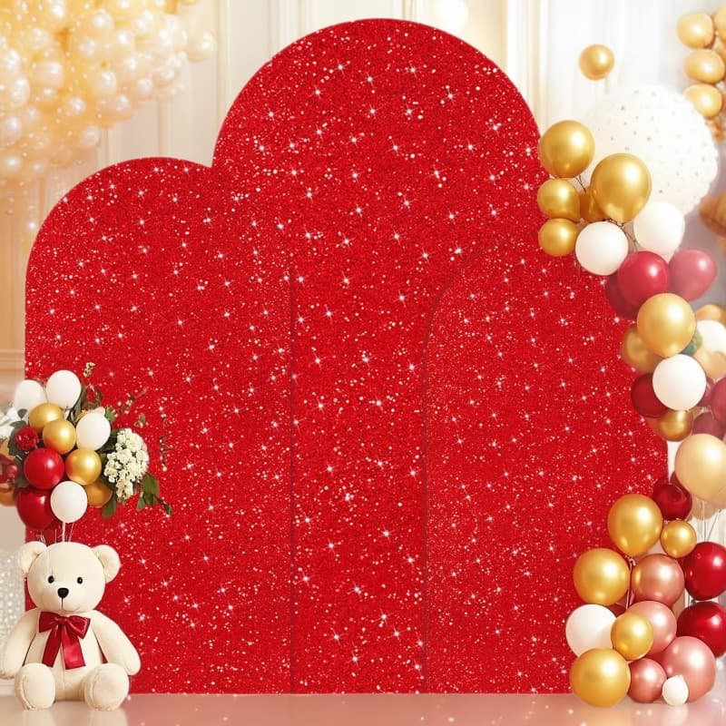 Cross-border arched background cover, shimmering background cover, spandex glitter photo background suitable for birthdays, engagements, and festivals.