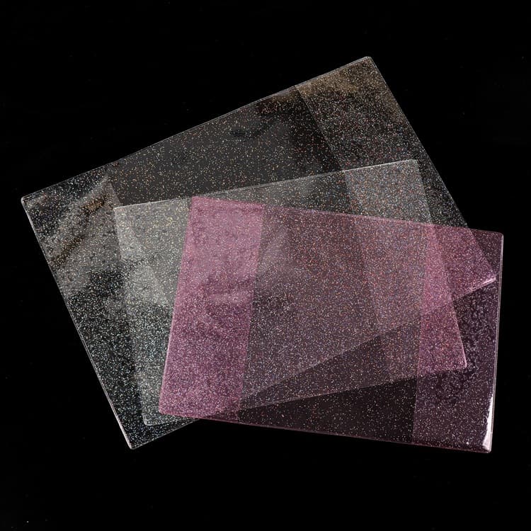 Customized PVC glitter book covers with printed logos, transparent book sleeves, wholesale supply of colored transparent PVC plastics.