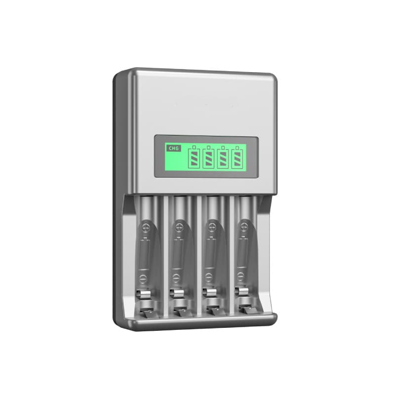 1.2V NiMH Charger AA/AAA Battery Charger 4-Slot LCD Smart Display Independent Charging