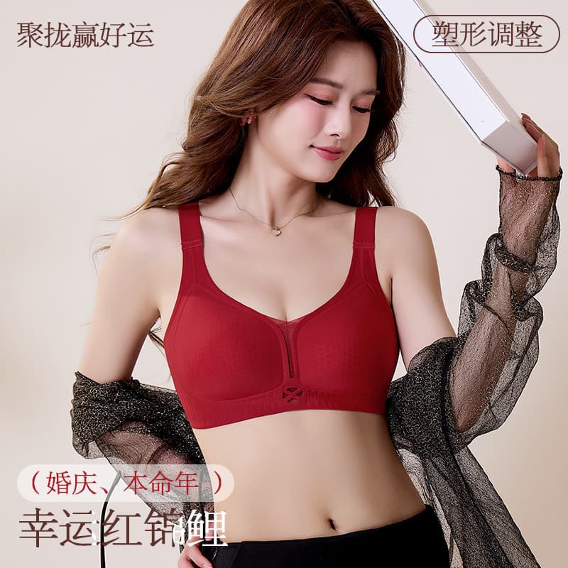 New Seamless Jelly Soft Support Bra, Lift, Side Boob Control, Minimizing Effect for Large Bust, Wireless, Anti-Sagging