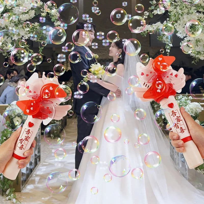 Wedding special wedding engagement handheld salute ribbon flower petal shower flower gun bubble machine wedding photo props