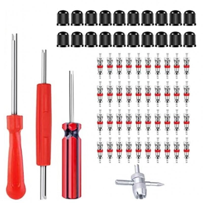 American-style Tire Valve Core Tool, Tire Valve Wrench Key for Electric Bikes and Motorcycles
