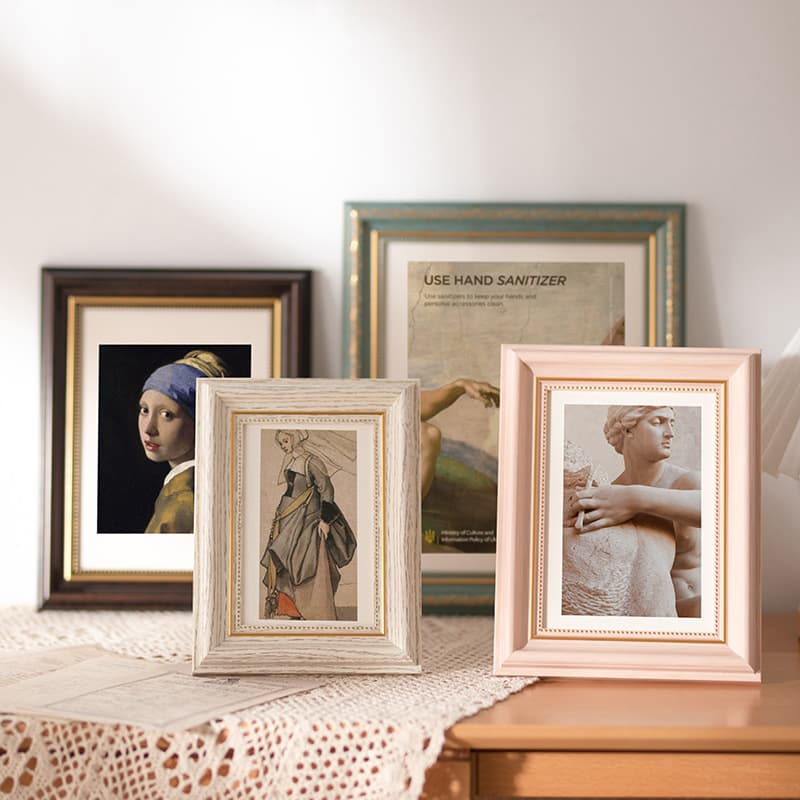 Wholesale Picture Frames Creative Vintage Photo Frames 6-inch 8-inch 10-inch Wall-Mounted Photo Frames with Frame Display Stand