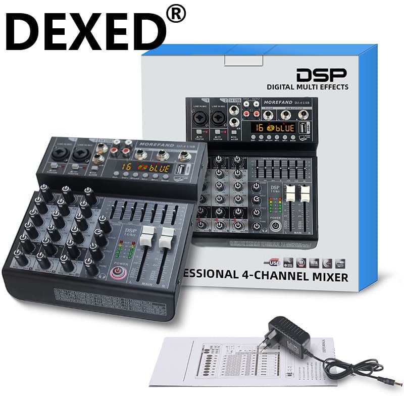 Amazon 4-Way/6-Way/8-Way Professional Mixer DJ Home Voice Changing and Singing KTV Live Broadcast Mixer