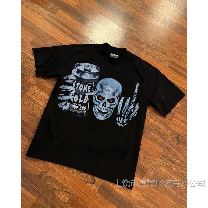 Austin Cold Stone WWE Wrestling Training Short Sleeve American Retro T-Shirt