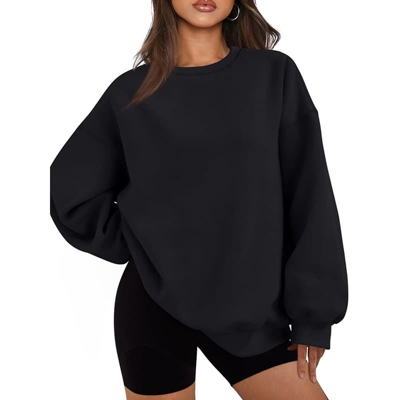 Export Spring Autumn Winter Men Women Loose Sports Round Neck Hoodie Sweatshirt Pullover Long Sleeve Casual Top