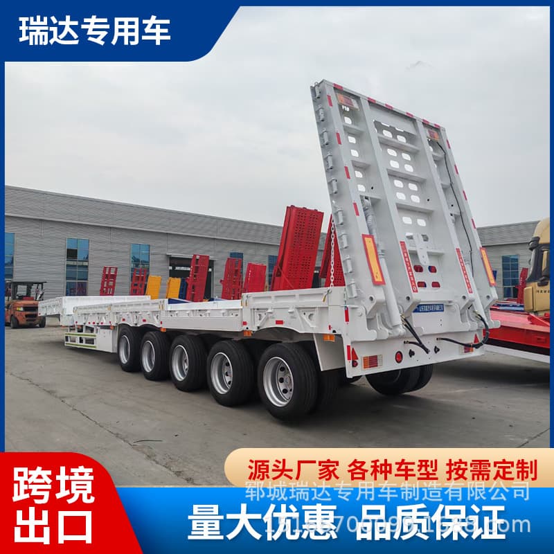 Current Vehicle Sales Pull-Out Low-Bed Transporter Hydraulic Ladder Low-Bed Semi-Trailer Excavator Engineering Transporter