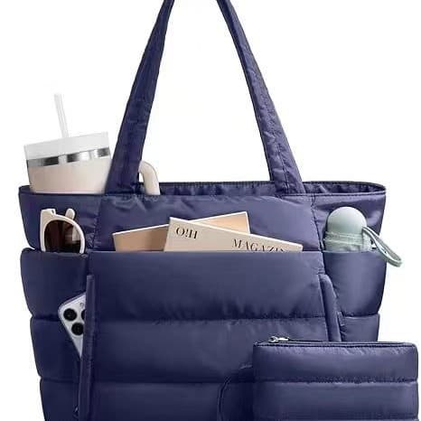 Cross-Border New Style Tote Bag, Large Capacity Women's Yoga Sports Fitness Bag, Travel Puffy Handbag, Commuter Clutch Bag