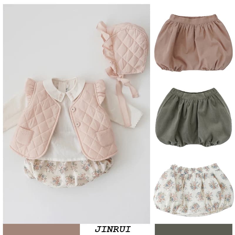 Jinrui 2026 New Autumn Children's Long Johns Set Baby Flower Bud Pants Toddler Leggings Shorts Set Wholesale
