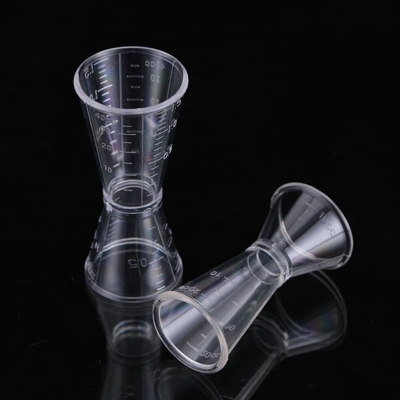 Milk tea shop resin ounce cup, double-ended small measuring cup with graduations, 10-20-40cc milliliter measuring cup.