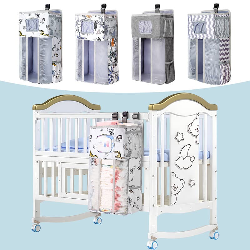 Cross-border Oxford Cloth Ultra-light Multi-functional Crib Storage Hanging Organizer