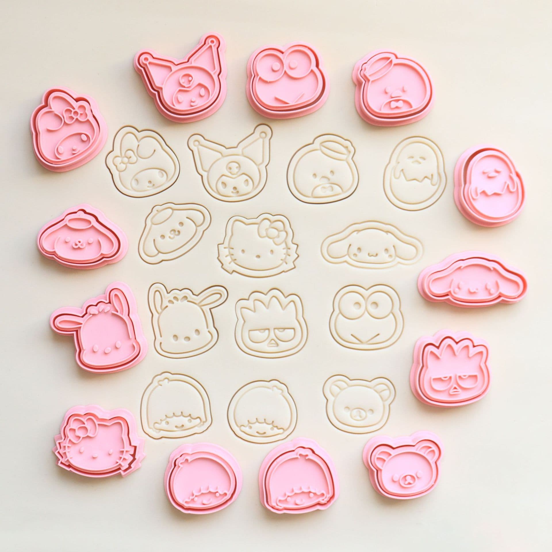 Cross-border Cartoon Stamp Molds, Including Kuromi and Sanrio Characters, Plastic Stamping Tools