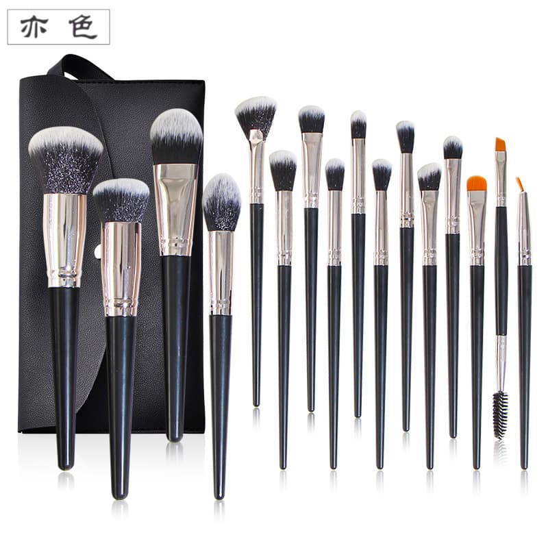 New 16-Piece Black Makeup Brush Set Foundation Eye Makeup Tools Full Set Beauty Care Cosmetic Brushes Suit