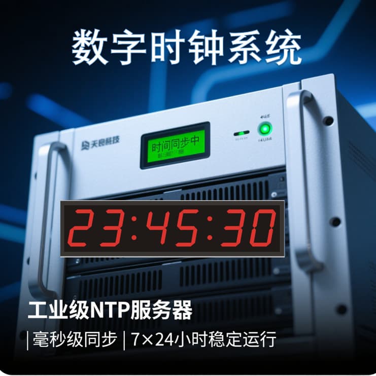 Tianliang Hospital Standard Clock System. This clock system enables time synchronization for network devices. (Manufacturer)