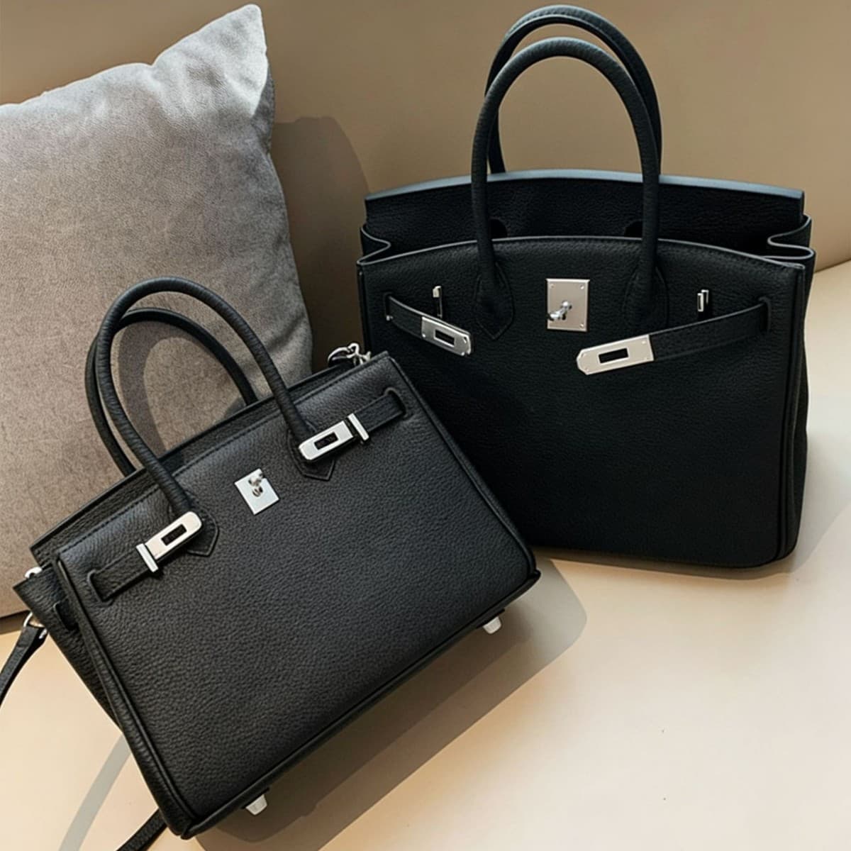 【In Stock】Large Capacity Kelly Platinum Handbag Women's Premium Commuter Tote Shoulder Crossbody Bag