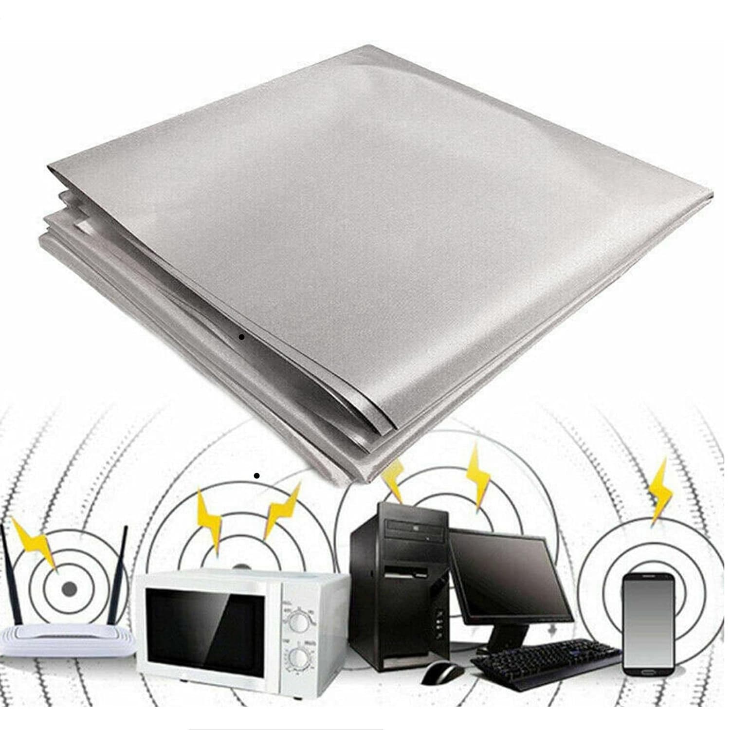 New cross-border 1-meter plain RFID anti-magnetic anti-theft conductive fabric, signal shielding, anti-radiation lining for bags and cases.