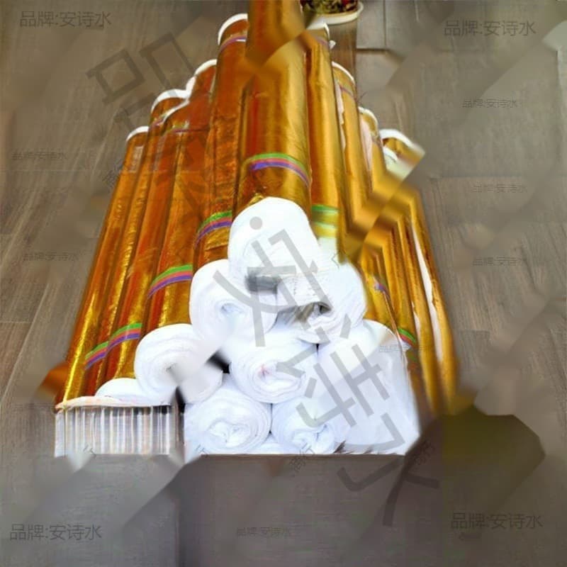 Stage Gold Fabric Wrapping Tree Decorative Cloth Wrinkled Tree Trunk Gold Foil Paper Hotel Wrinkle Wrap