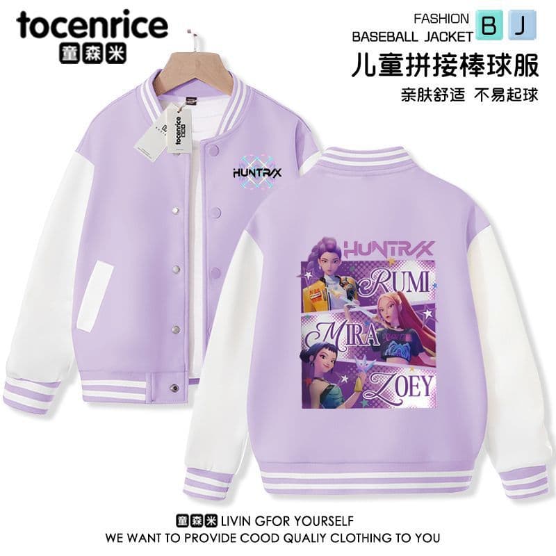 Cross-border Kpop Demon Hunters Baseball Jacket Autumn Children's Top Coat