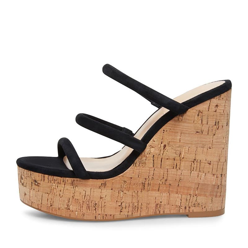 Spring New Arrival Cross-Border Plus Size European and American Fashion Wedge Platform High Heel Sandals Mules for Women