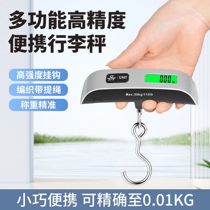 Portable Handheld Scale Household Parcel Spring Weighing Small Electronic Pocket Luggage Scale 50kg Hook Handheld Gram Scale
