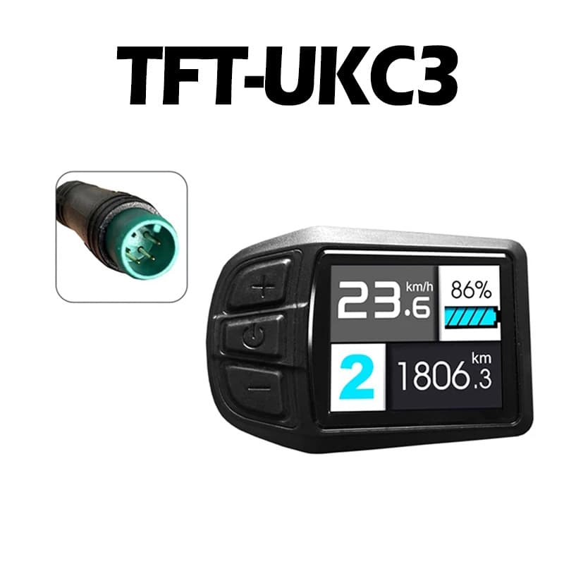 Cross-border Bicycle Lithium Power-Assist Modification Accessories TFT-UKC3 Color Display Screen 36V 48V Compatible with 52V