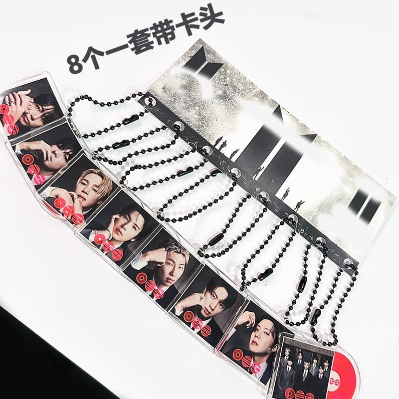 BTS Comeback Keychain CD Vinyl Acrylic Pendant JK V Star Fan Gift