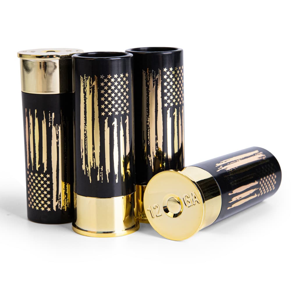 Multi-style 12ga Shellproof Shot Glasses 4-piece Set Dragon Lantern Tongue Whiskey Glasses Amazon Exclusive