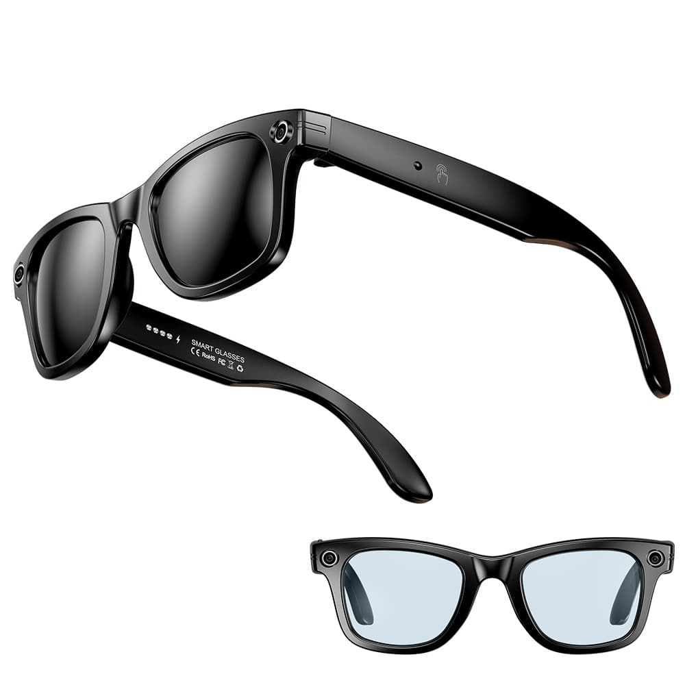 2025 New W600 Smart Glasses with Object Recognition, Camera Lens, Bluetooth Music, Calls, AI Q&A, and Recording