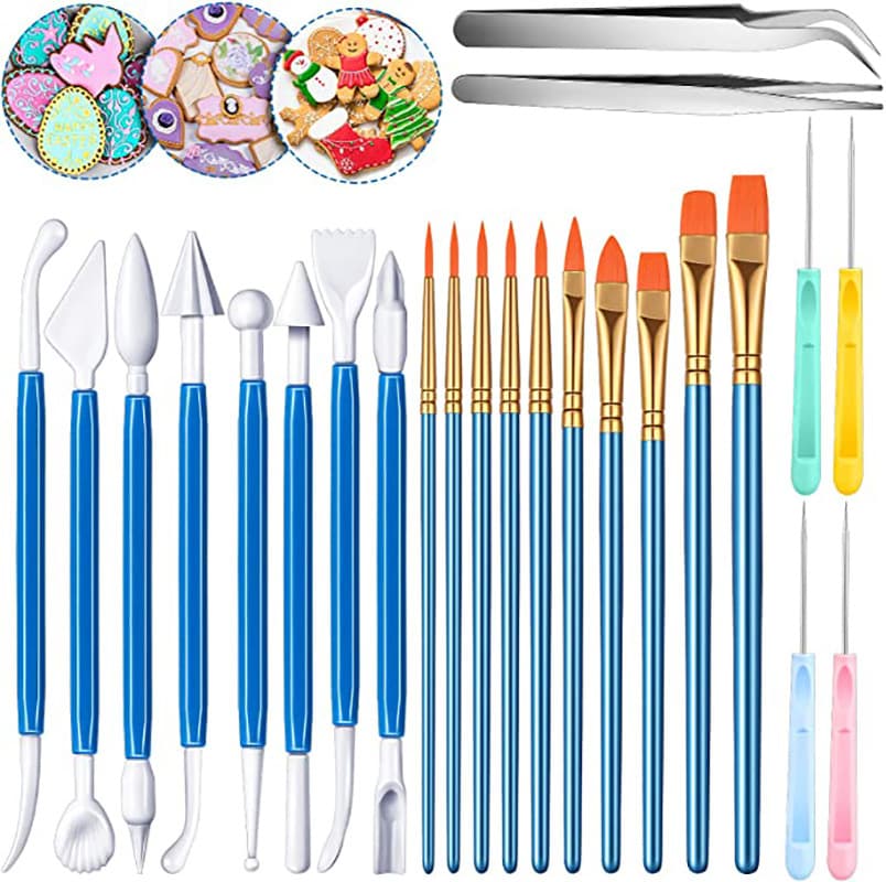 Amazon 24-Piece Fondant Tool Set, Cookie and Cake Shaping Decoration Tool Kit