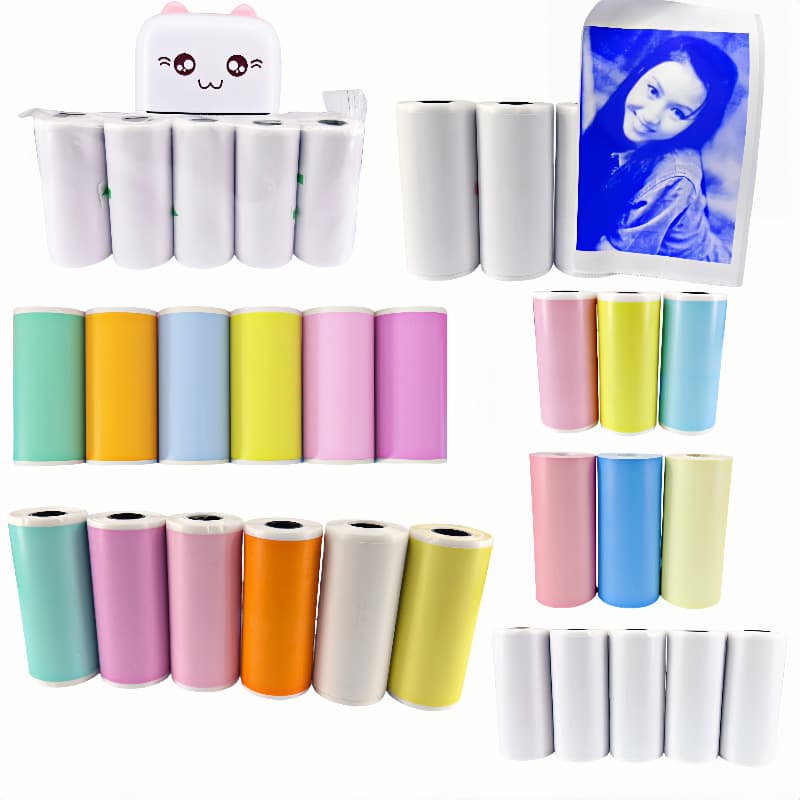 Cross-border 5725 Color Self-adhesive Stickers Suitable for Children's Cameras, Error Printers, Label Paper, Thermal Paper Set