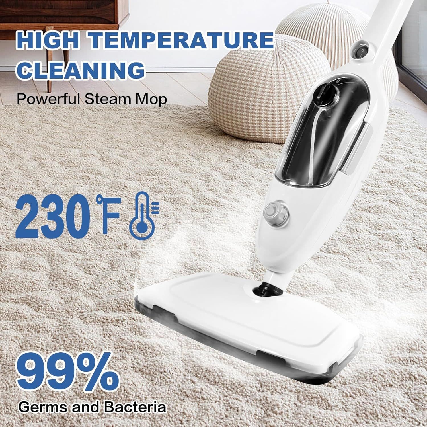 Cross-border Steam Mop Multifunctional Cleaning Machine High Temperature Mite Remover Household Electric Mop Large Steam Brush Cleaner