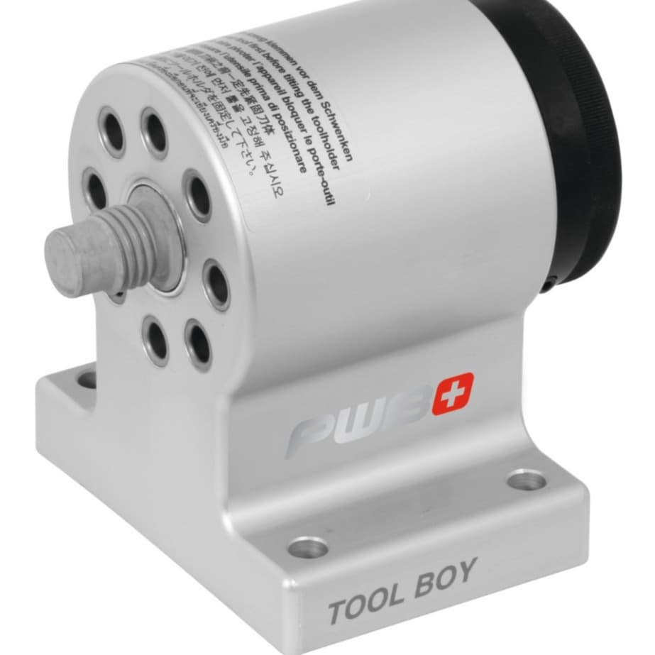 Swiss PWB tool setter, etc., replaceable tool holder, all adapters with clamping mechanism.