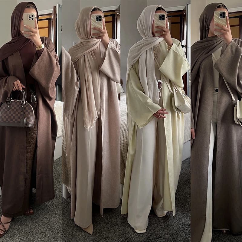 Muslim Long Robe Abaya Fashion Southeast Asia Cross Batwing Sleeve Long Women's Top Chinese Manufacturer Affordable Price