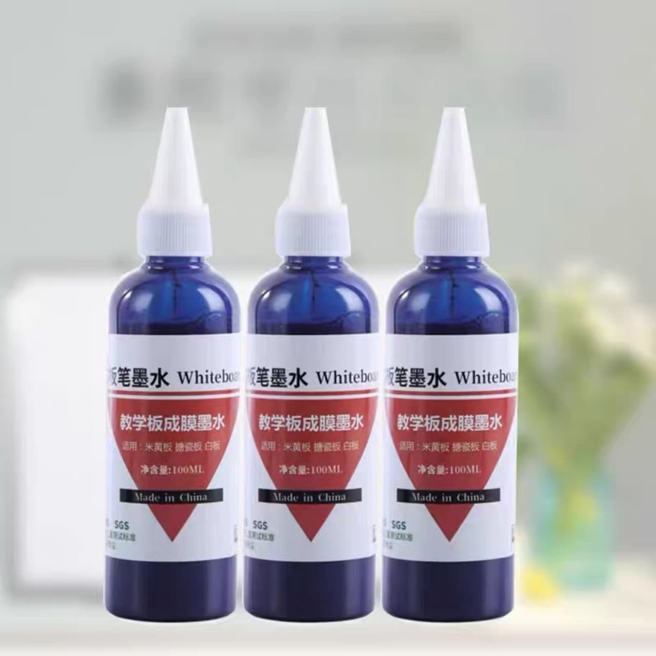 Film forming whiteboard pen ink black 100ml teaching blue and red water-based marker ink refill wholesale