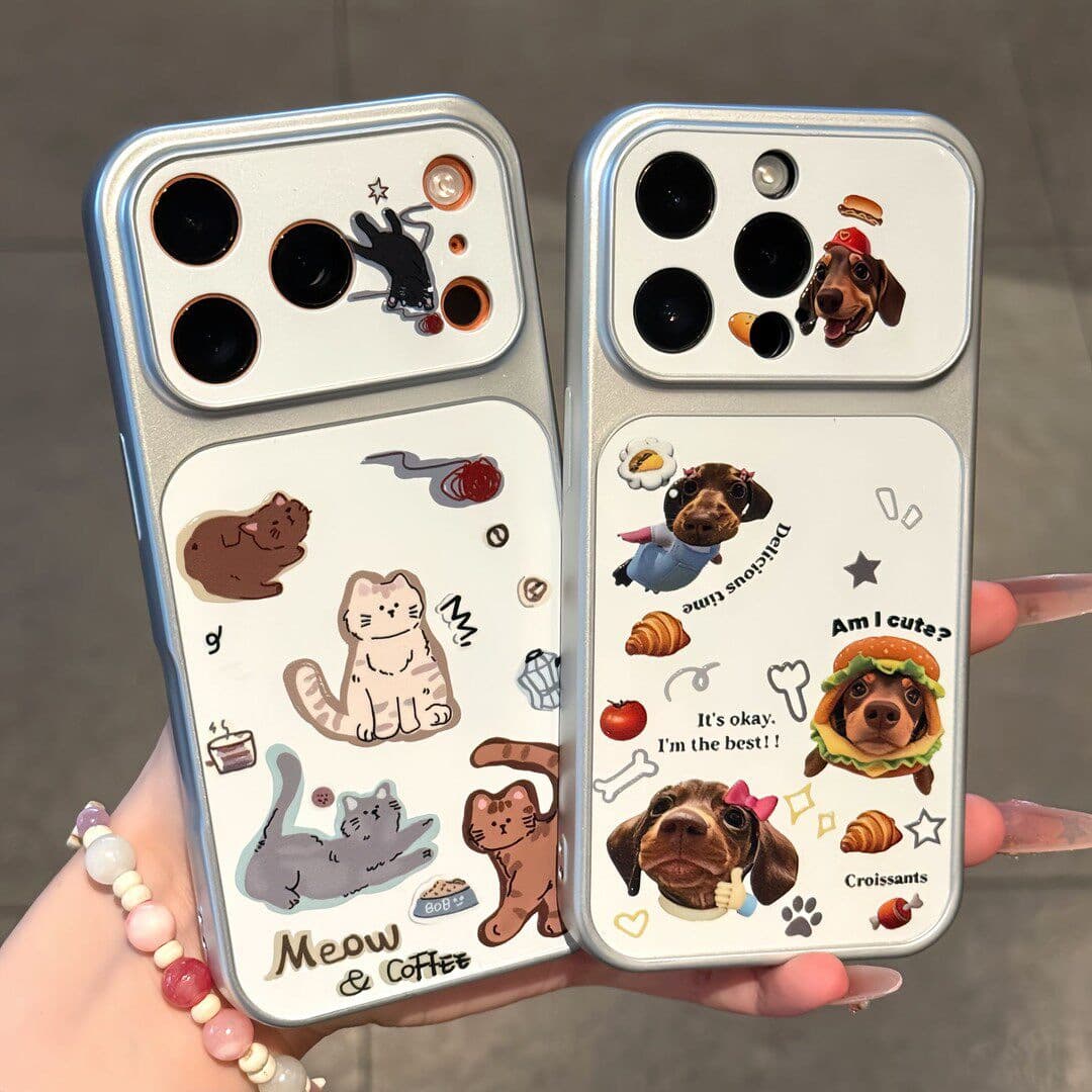 Cat Chef Dachshund Phone Case for Apple 17 Pro Max, iPhone 16/15, Instant Enlarged Window