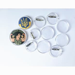 Multi-Size Plastic Transparent Badge Acrylic DIY Art Badge Button Consumables Pin Badge